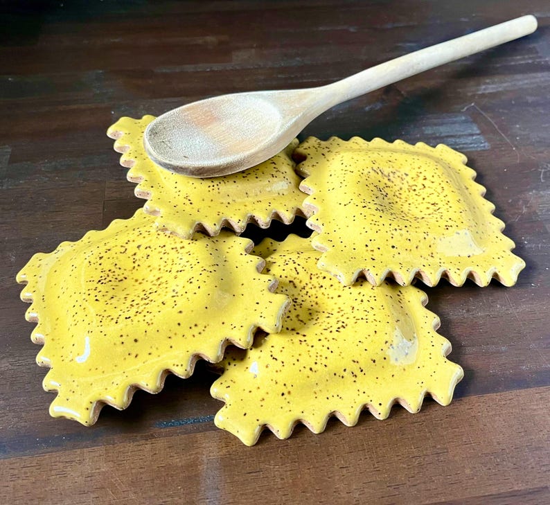 handmade ceramic ravioli spoon rest image 3