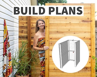 Outdoor Shower Build Plans – DIY Backyard Shower with Hot Water Option | Digital PDF Download
