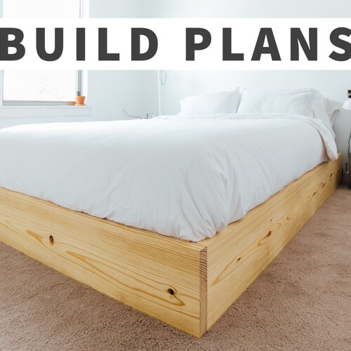 Easy DIY Queen Bed Platform Build Plans Etsy