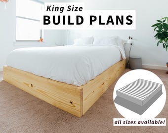 DIY King Platform Bed Plans – Modern Wood Frame (PDF Build Plans)