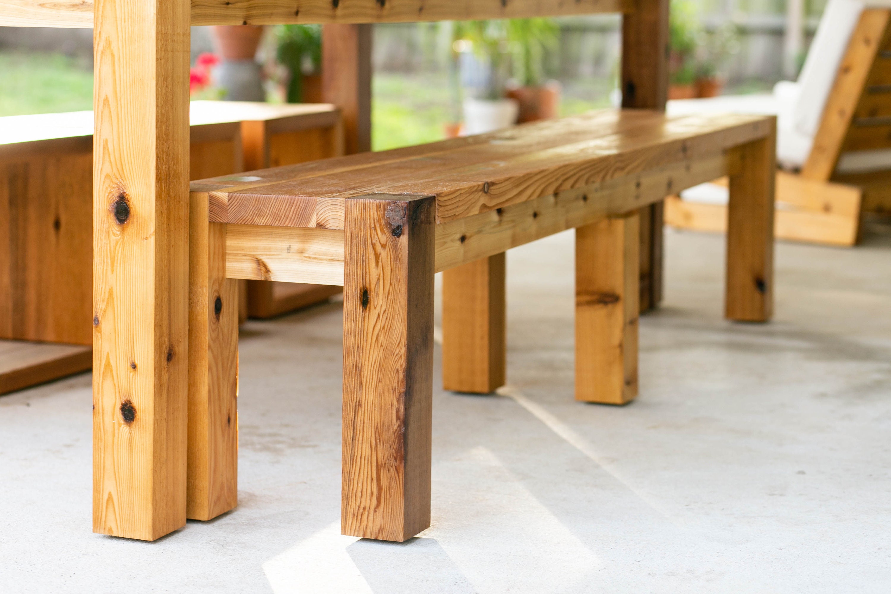 Outdoor Dining Table Build Plans With Benches – DIY Patio Table PDF ...