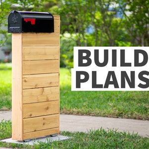 Modern Mailbox Plans – DIY Mailbox with Concrete Base | PDF Woodworking Build