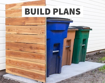 Privacy Fence Build Plans – DIY Trash Can Enclosure with Concrete Pad | PDF Download