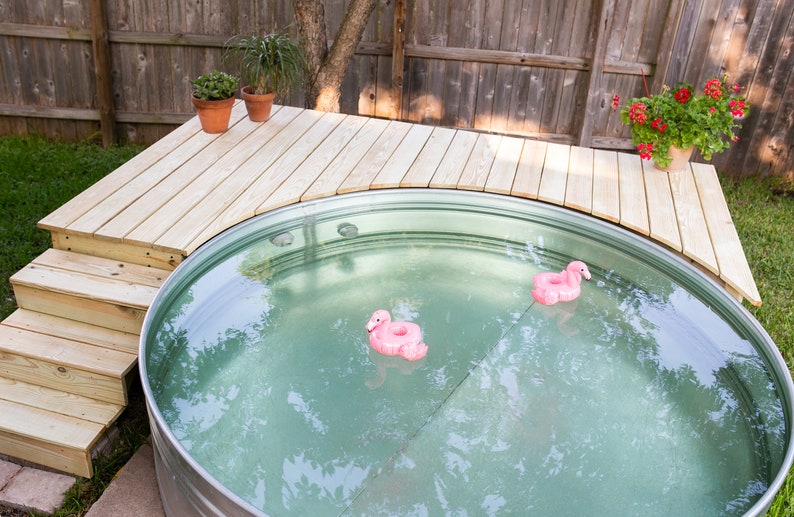 Stock Tank Pool Deck Build Plans Etsy