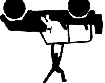 Upside down jeep decal sticker