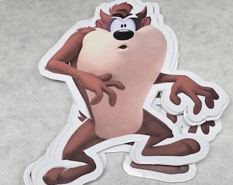 Vinyl Decal stickers custom made TAZ 4" Tall laptop diecut