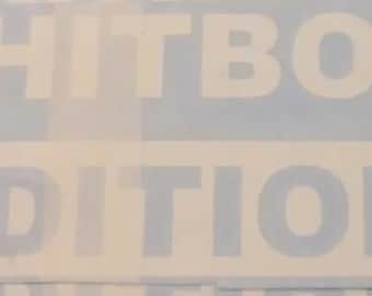 SHITBOX EDITION Vinyl Decal stickers  3" x 6" white jeep dodge chevy ford truck