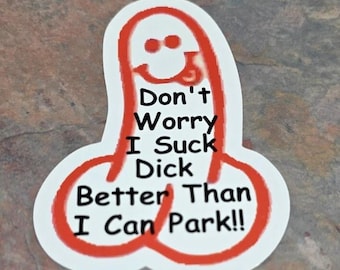 Vinyl Decal stickers Don't worry i suck better then i can park prank pack of 5