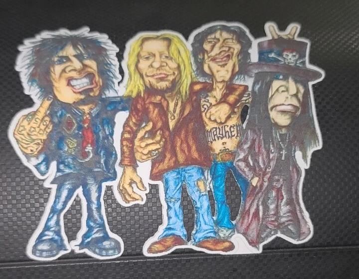Motley Crue Cartoon Sticker 4
