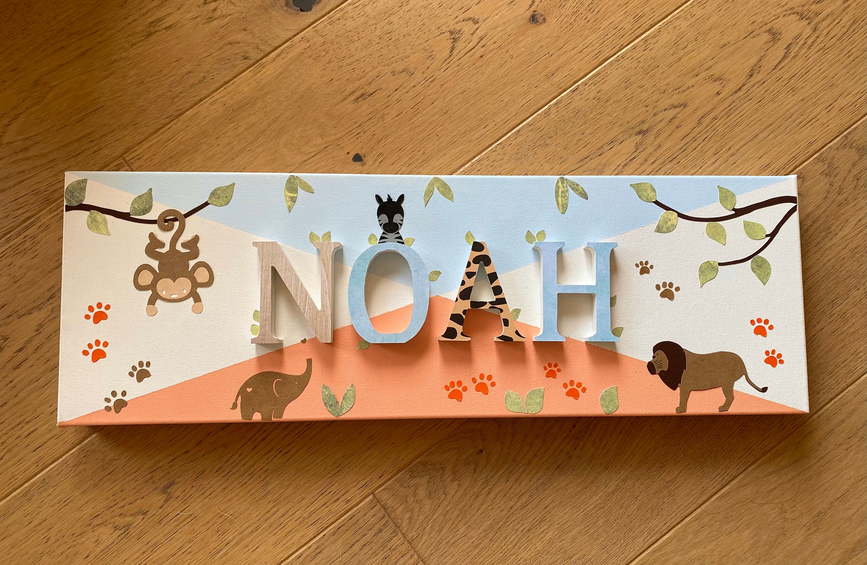 Toile Prénom Personnalisée - Décoration Chambre Enfant et Bébé