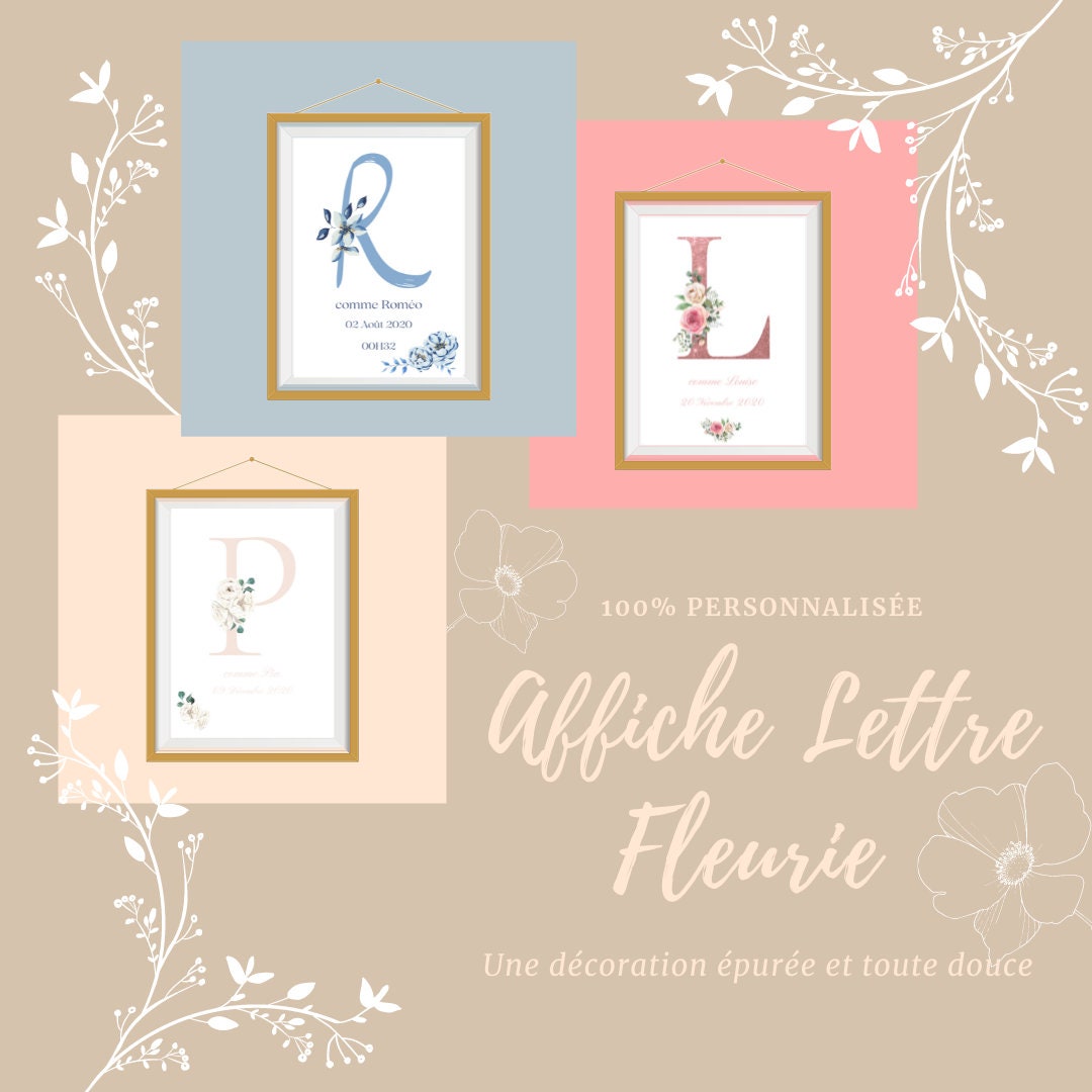 Affiche Prénom Fleurie
