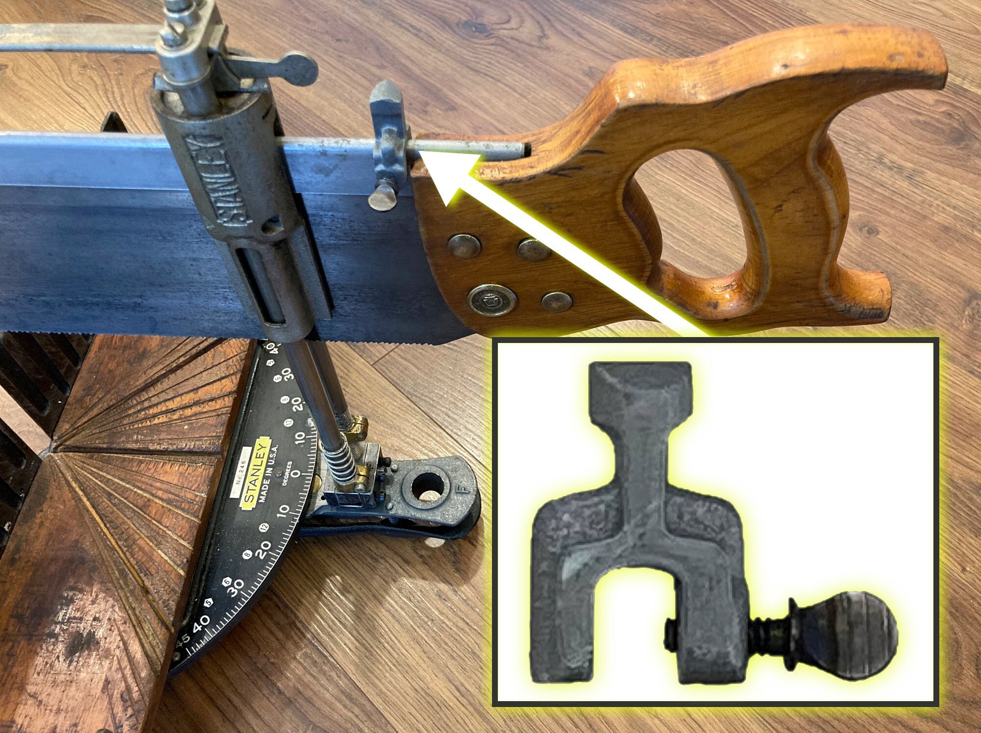 Trip Clamp Antique Stanley Mitre Box 