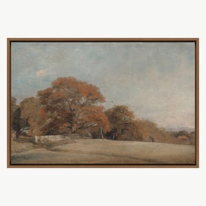 Framed Canvas Oil Painting Landscape Wall Art, Nature Framed Large Gallery Art, Vintage Art, Minimalist Art for Room, Bedroom, Office
