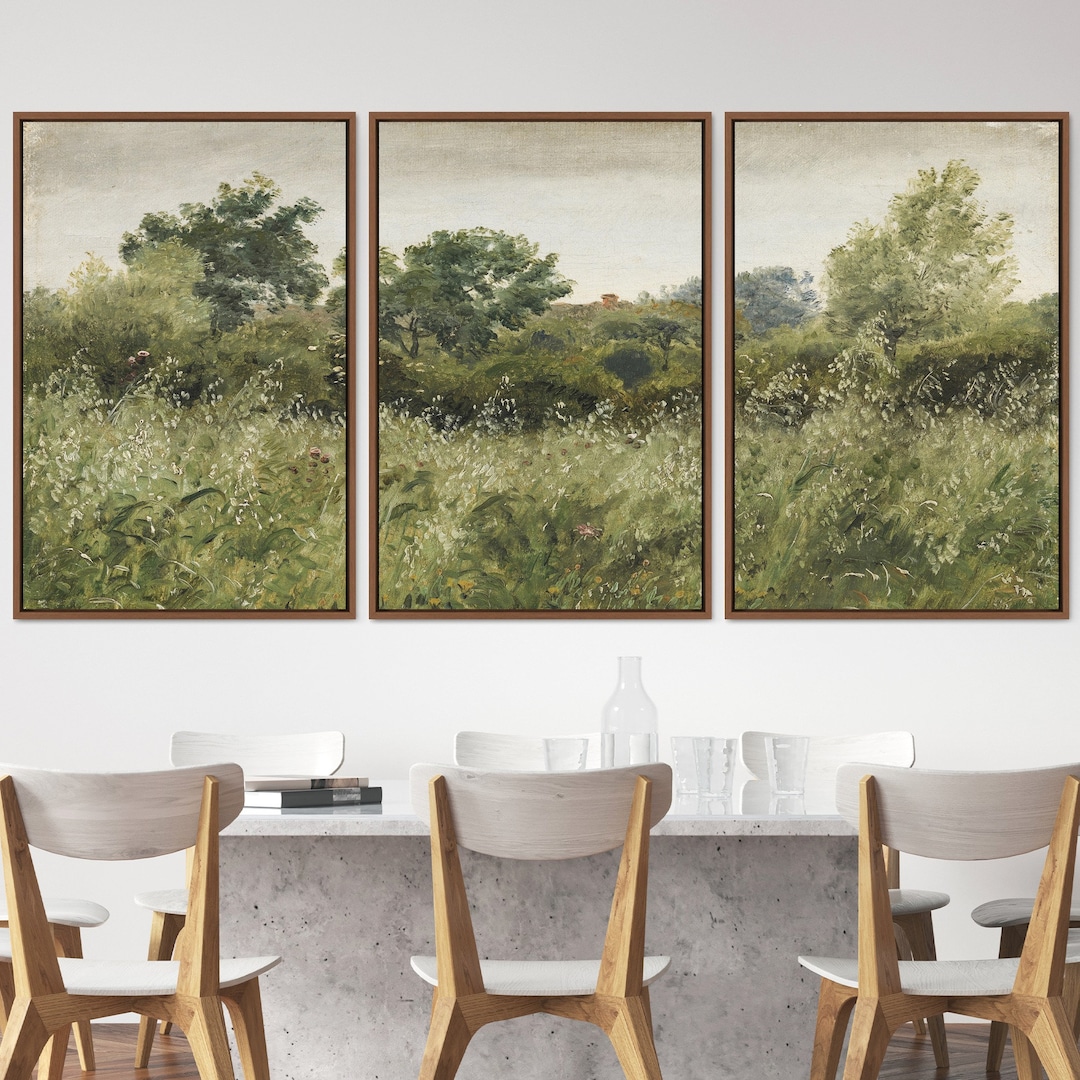 3 Piece Canvas Wall Art Set, Nature Framed Canvas Oil Painting