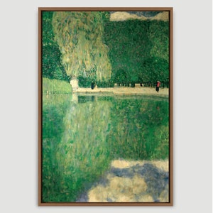 Gustav Klimt Art, Schonbrunn Landscape, Framed Canvas Art Print, Frame Large Wall Art, Vintage Art, Minimalist Art,Green Art,Gift,Wall Decor