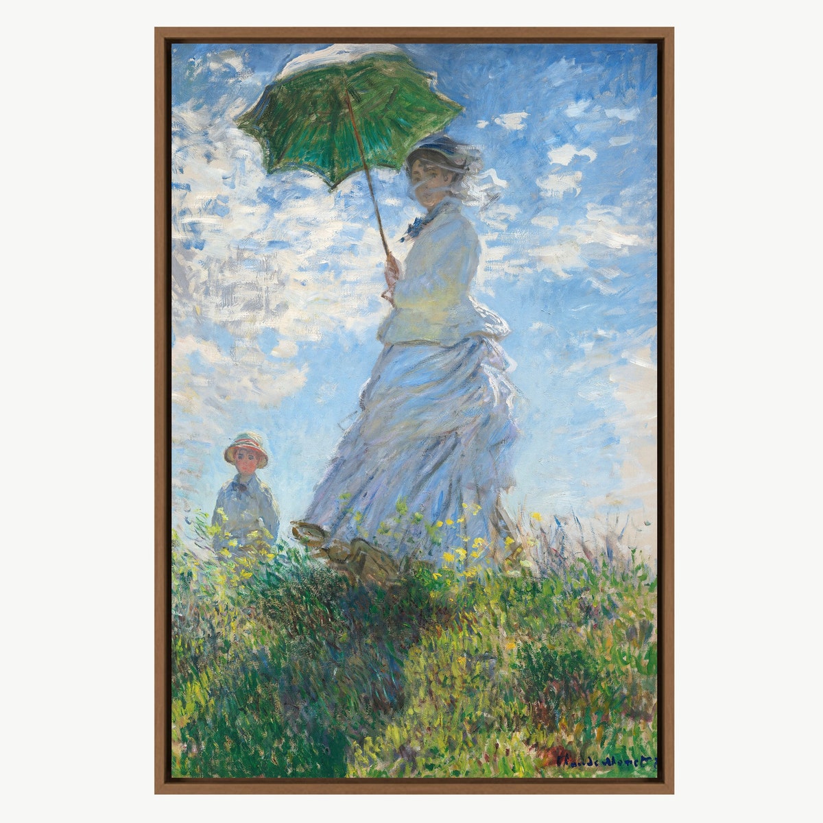 Claude Monet Framed Canvas Print | Woman With Parasol, Frame Large Wall Art, Green Art, Vintage Art, Minimalist Art, Gift, Wall Decor - Etsy