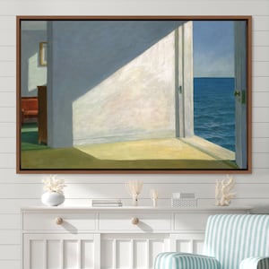 Edward Hopper, Rooms by the Sea 1951, Framed Canvas Print, Large Wall Art Print, Abstract Large Art, Minimalist Art, Gift, Wall Decor