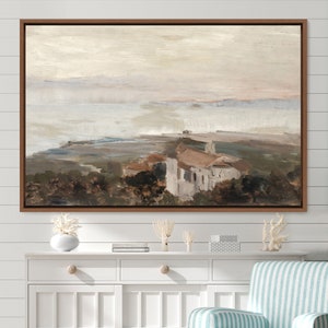 Framed Canvas Oil Painting Landscape Wall Art, Nature Framed Large Gallery Art, Vintage Art, Minimalist Art, Gift, Wall Decor