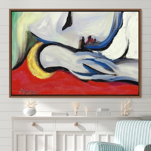 Framed Wall Art The Rest by Picasso Abstract Famous Painting Illustrations Modern Canvas Art Print, Frame Wall Art, Gift, Wall Decor