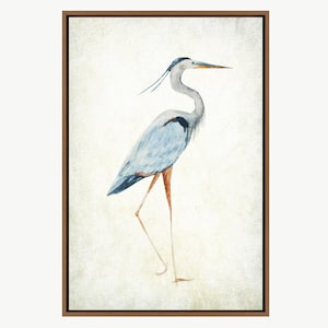 Framed Canvas Wall Art Heron Bird Wild Animal Gallery Wrap Modern Home Art, Frame Large Wall Art, Gift, Wall Decor