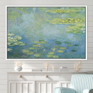 Claude Monet Framed Canvas Print | Water Lilies, Canvas Art, Frame Large Wall Art, Green Art, Vintage Art, Minimalist Art, Gift, Wall Decor bild 7