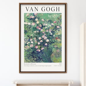 Vincent Van Gogh Rosebush in Blossom Canvas Art Print, Famous Art, Frame Large Wall Art,Green Art,Vintage Art,Minimalist Art,Gift,Wall Decor