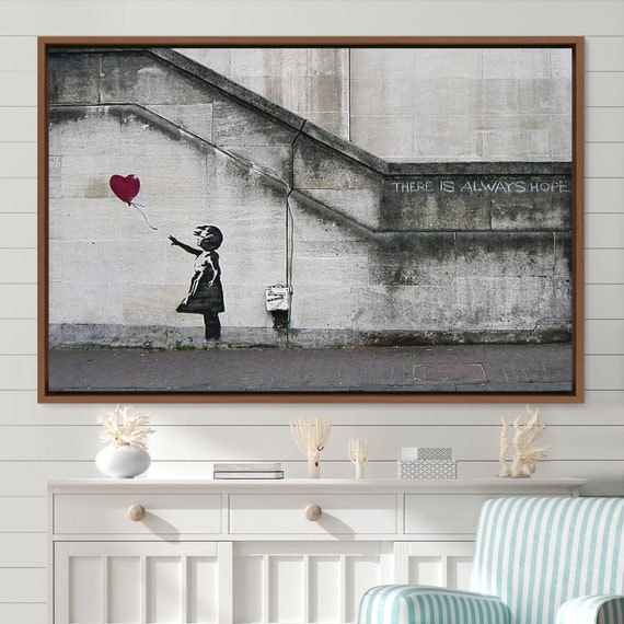 Banksy There is Always Hope Girl with Balloon Graffiti and