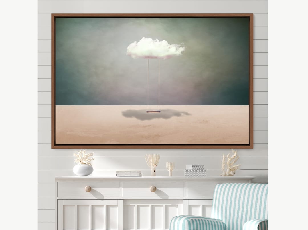 Clouds Wall Art Print, Clouds Landscape Framed Large Gallery Art Print