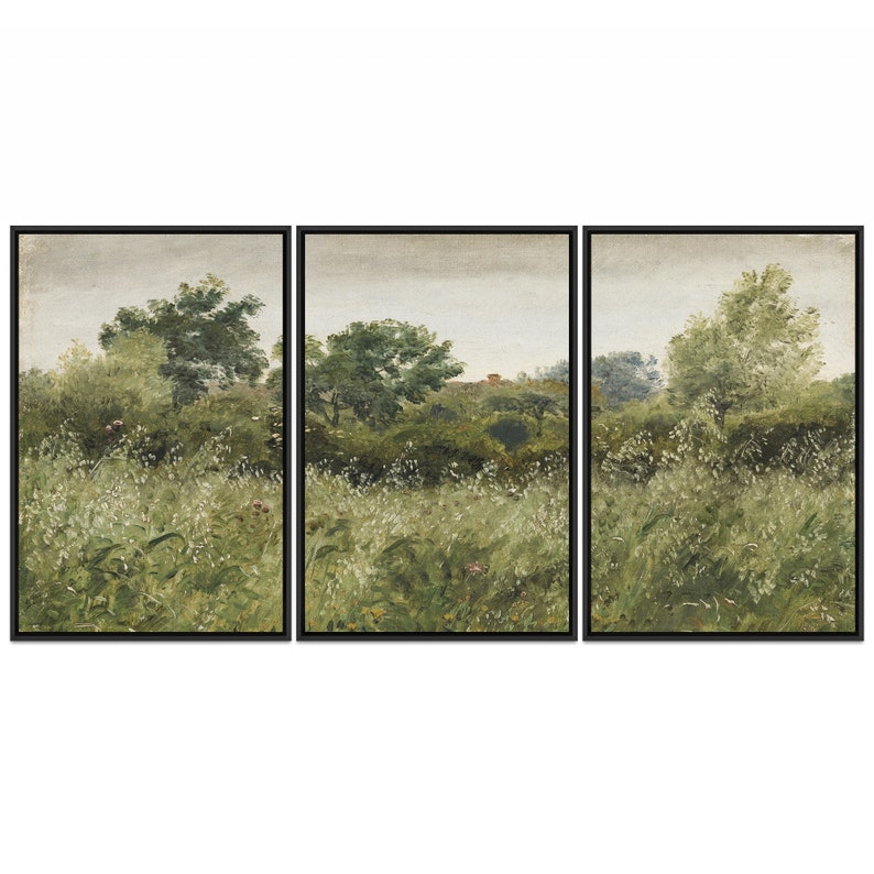 3 Piece Canvas Wall Art Set, Nature Framed Canvas Oil Painting ...