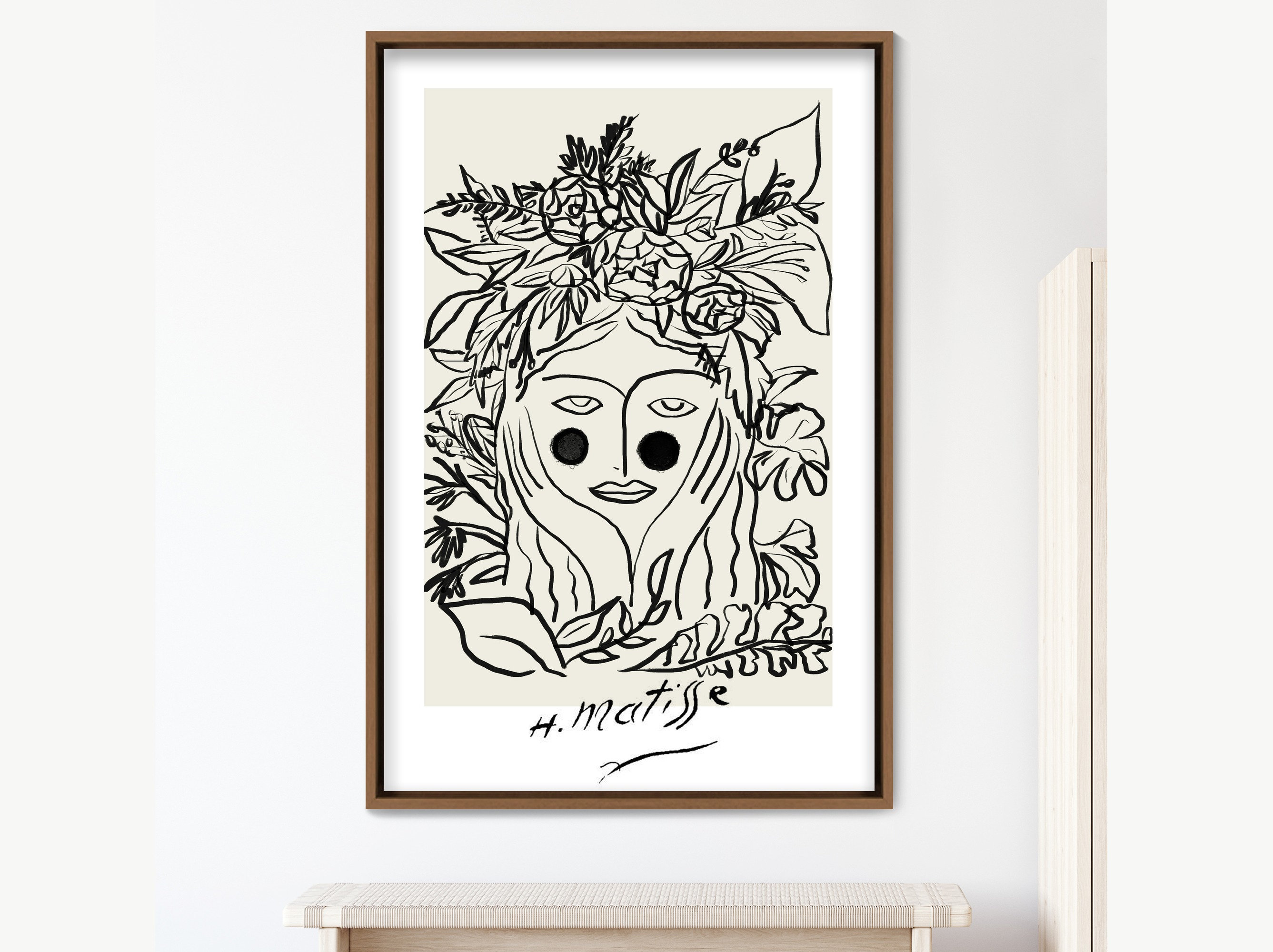 Matisse Wall Art Print,floral Nature Woman Portrait Abstract