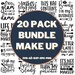 Makeup Quotes SVG Bundle, Makeup SVG Bundle, Beauty svg, Cosmetics, Mascara svg, Lipstick svg, Makeup Artist, Cut File Cricut, Silhouette 