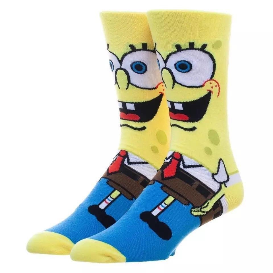 SpongeBob SquarePants Face Glow-In-The-Dark Crew Socks