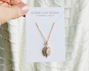 Art Deco Bridal Necklace: Cubic Zirconia Wedding Jewelry