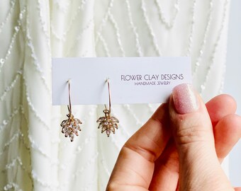 Bridesmaids Crystal Hoop Earrings: Bridal Jewelry