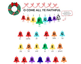 Jingle Bells Handbell Sheet Music: Easy Color-coded Christmas Song (PDF ...