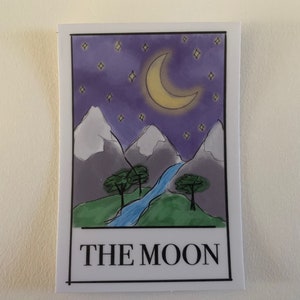 The Moon Tarot Card Sticker