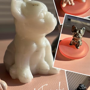 White Jade “Stitch” Crystal Bulldog