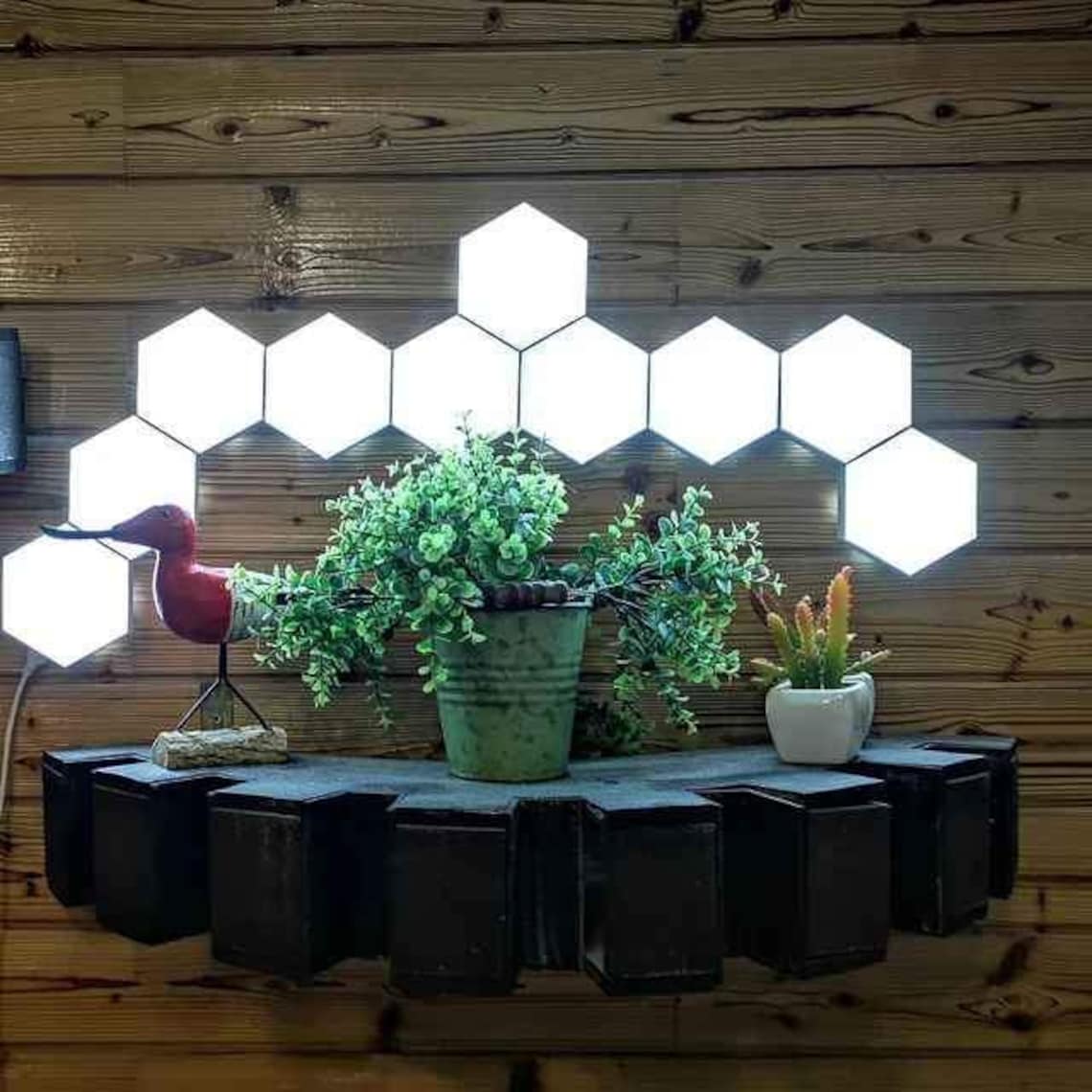 Hexagon Touch Wall LED Lamps Etsy