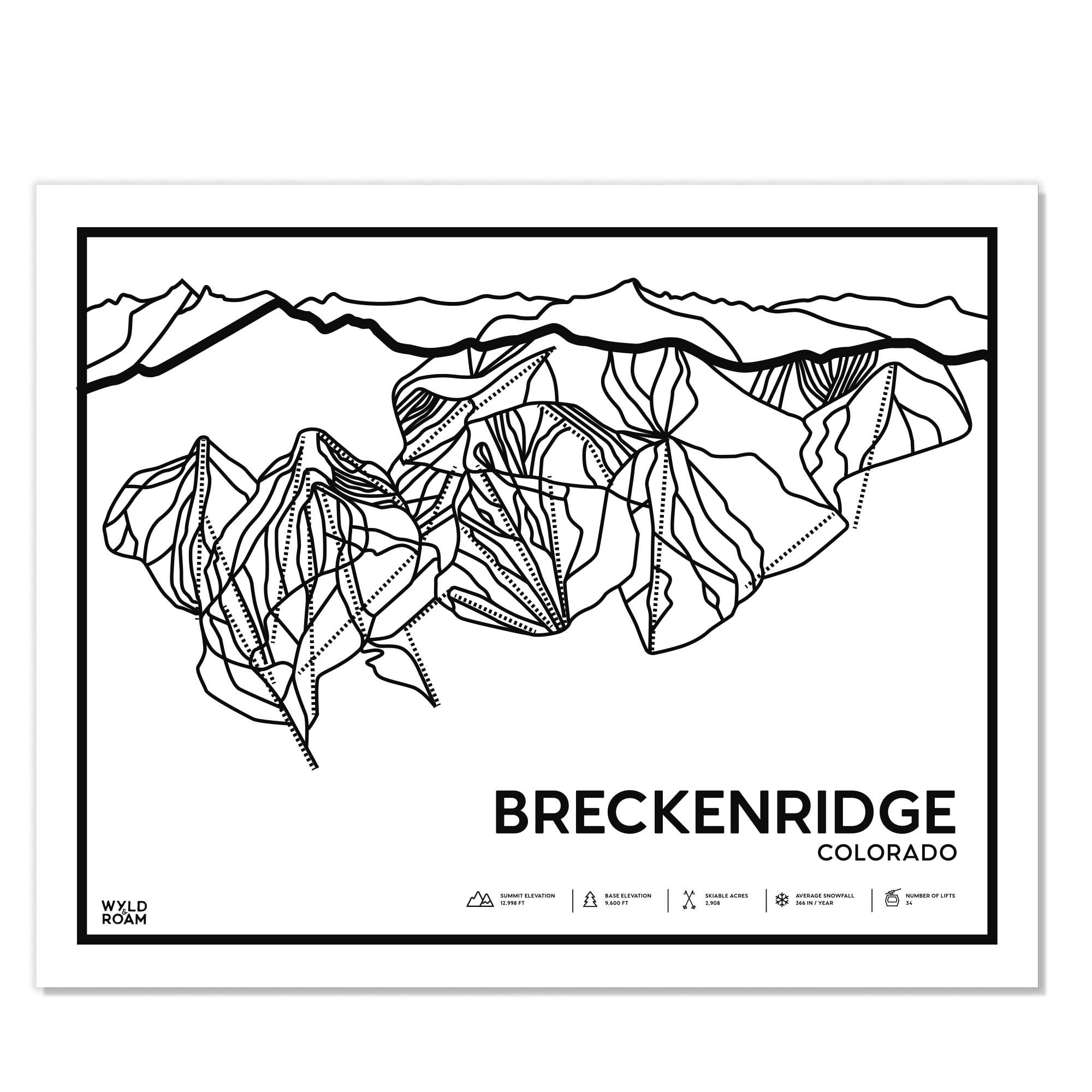 Breckenridge Trail Map Etsy - Il Fullxfull.4259120630 8q1m 