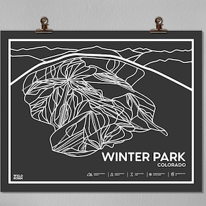 Winter Park druckbare Ski Karte, Winter Park Colorado, Berg Wandkunst, digitaler Download, Ski Geschenk, Ski Urlaubsort, Colorado Ski Karte, Ski Kunst