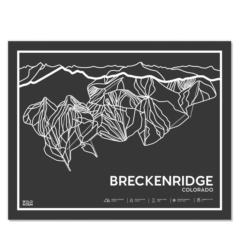 Breckenridge Trail Map Etsy