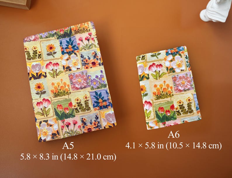 Cuaderno de tela botánico, cuaderno de tela para escribir, dibujar y escribir, cubierta de tela de algodón, páginas en blanco, regalo de papelería. imagen 6