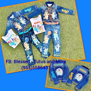 Bluey Denim  Outfit - Bluey Birthday Outfit READ DESCRIPTION PLEASE