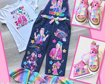 princess polly baby blue dress Blue JoJo Siwa dress, adorned with a delightful print size 6/6x main image 0