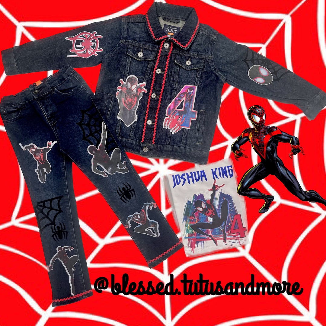 Spiderman Denim Set - Spiderman Jeans Set - Spiderman Birthday Outfit ...