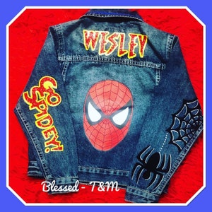 Spiderman Denim Set - Spiderman Jeans Set - Spiderman Birthday Outfit ...
