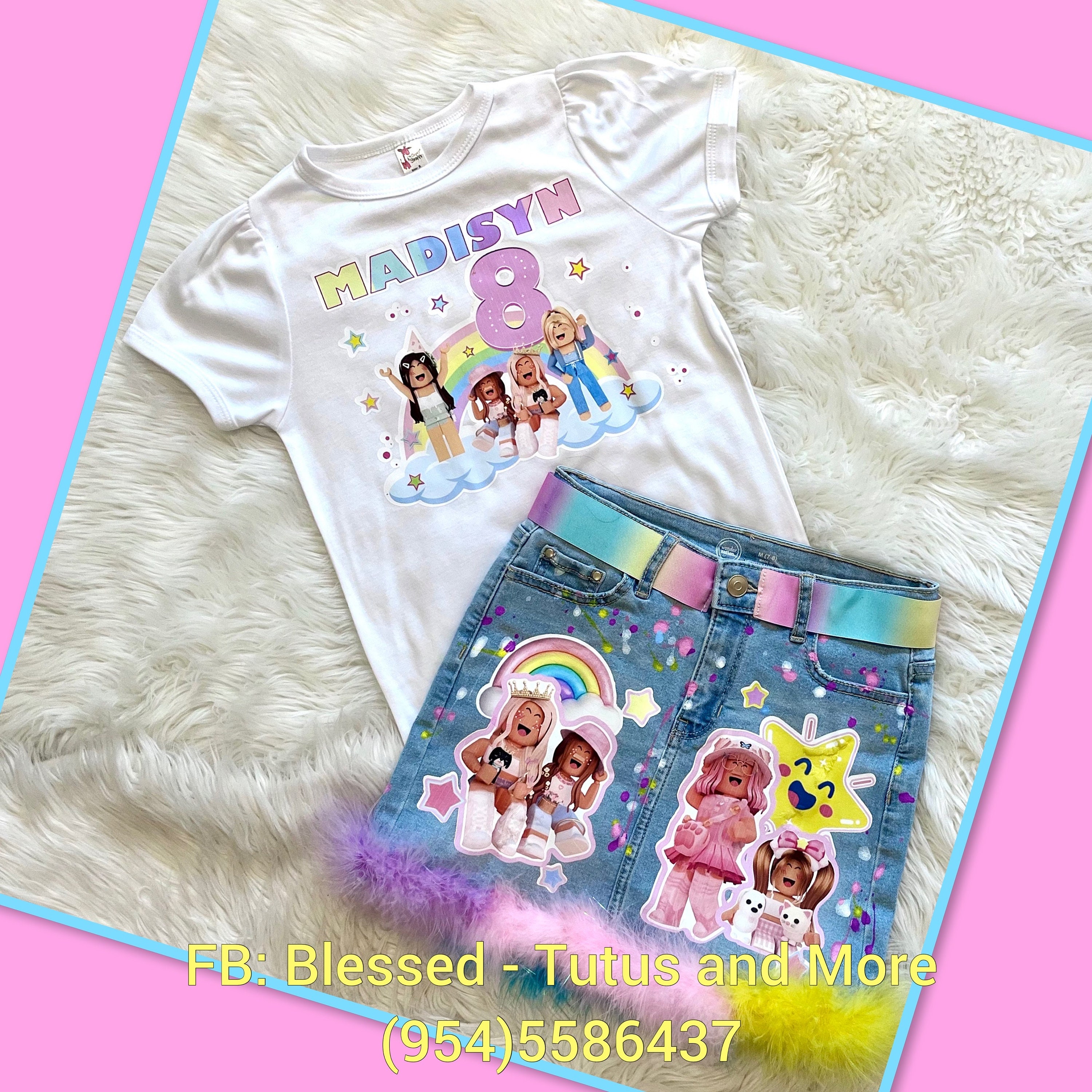 Roblox Girl Birthday Shirt with Glitter – Party Pieces McAllen