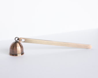 Apagador de velas de cobre escovado, acessório extintor de velas, apagador de chamas de velas de aço inoxidável de alta qualidade para apagar velas