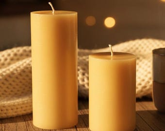 Duo beeswax slim pillar candles