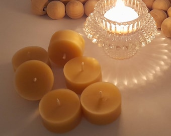 Beeswax tealight candle refills